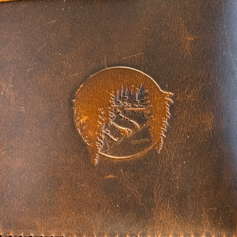 Handmade Distressed Leather Travel/Passport Wallet (Personalized ALEX)